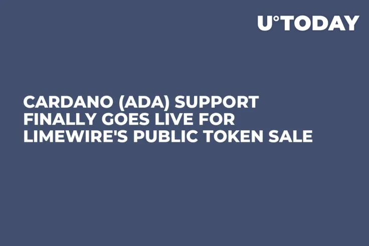 Cardano (ADA) Support Finally Goes Live for LimeWire's Public Token Sale