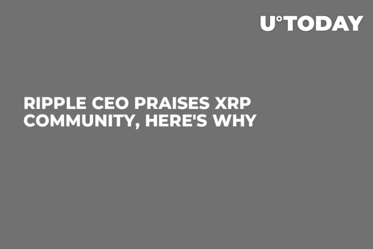 Ripple CEO Praises XRP Community, Here's Why
