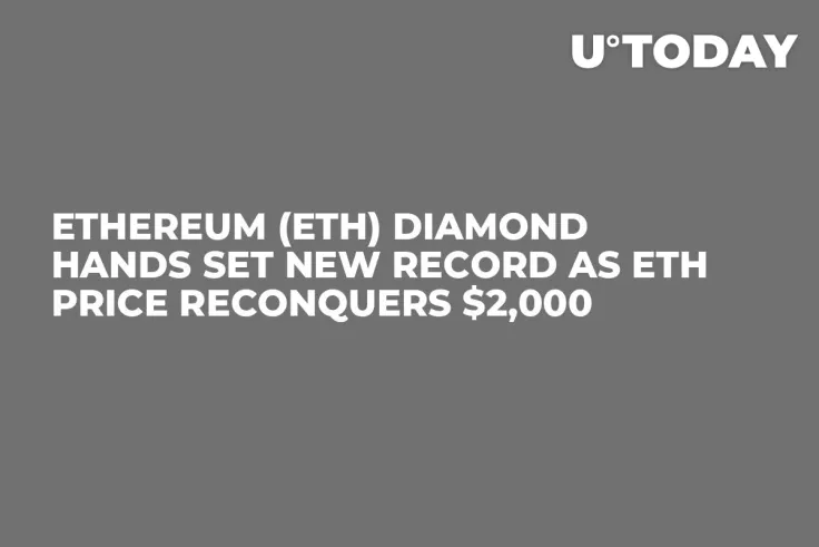Ethereum (ETH) Diamond Hands Set New Record as ETH Price Reconquers $2,000