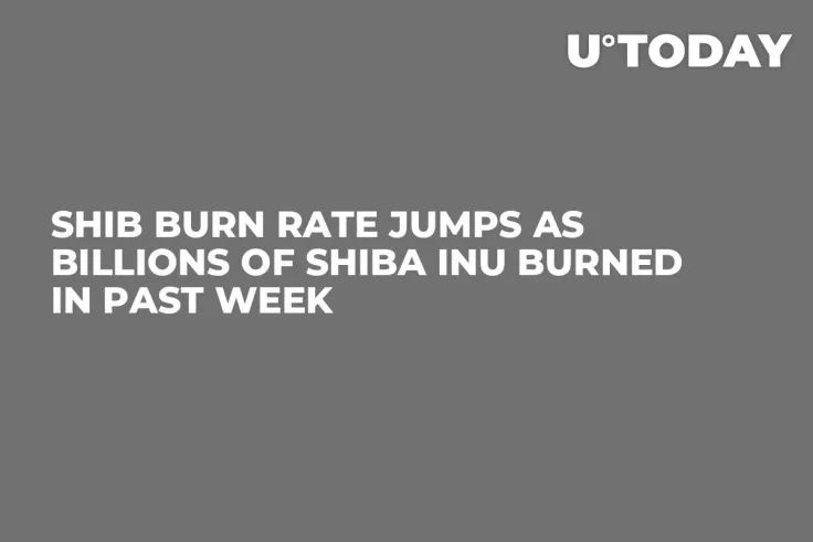 SHIB Burn Rate Jumps as Billions of Shiba Inu Burned in Past Week