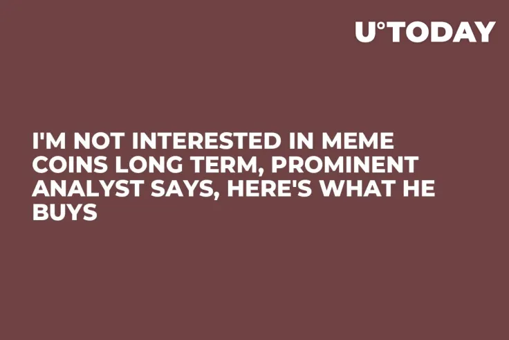 I'm Not Interested in Meme Coins Long Term, Prominent Analyst Says, Here's What He Buys