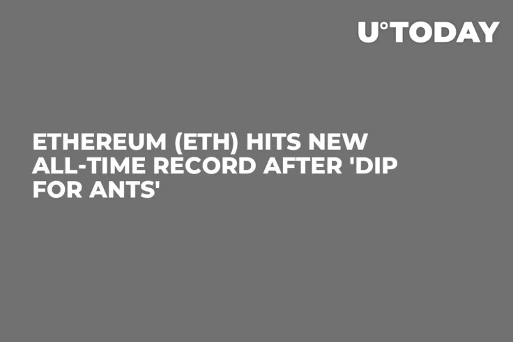 Ethereum (ETH) Hits New All-Time Record After 'Dip for Ants'
