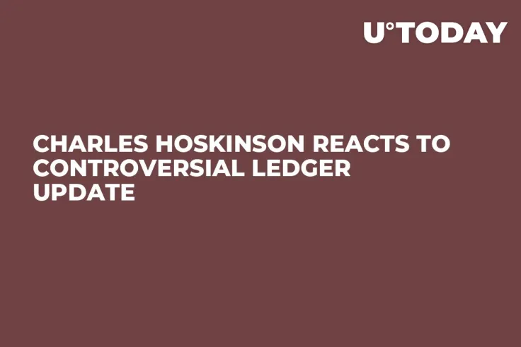Charles Hoskinson Reacts to Controversial Ledger Update