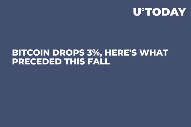 Bitcoin Drops 3%, Here's What Preceded This Fall