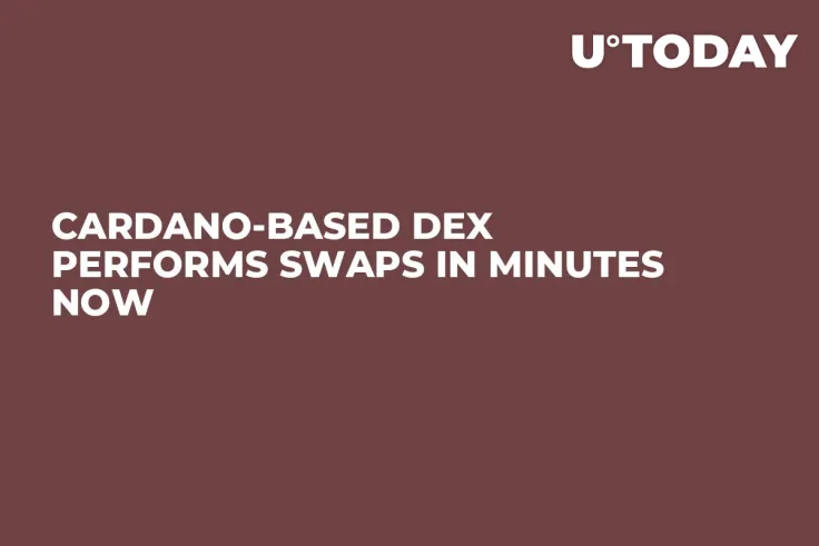 Cardano-Based DEX Performs Swaps In Minutes Now