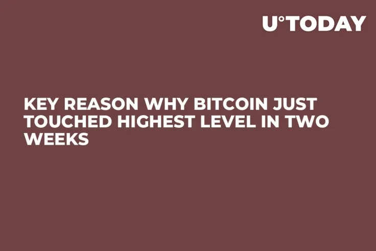 Key Reason Why Bitcoin Just Touched Highest Level in Two Weeks