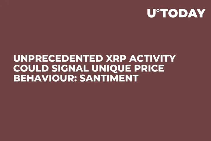 Unprecedented XRP Activity Could Signal Unique Price Behaviour: Santiment 