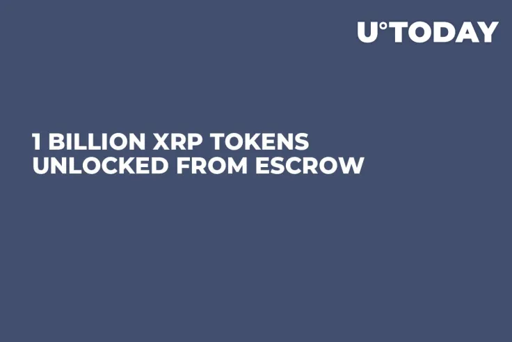 1 Billion XRP Tokens Unlocked from Escrow 
