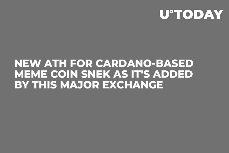 New ATH for Cardano-Based Meme Coin SNEK as It's Added By This Major Exchange