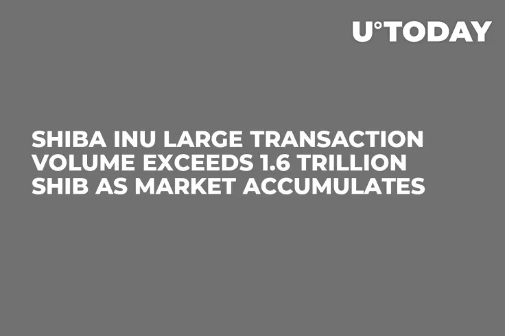 Shiba Inu Large Transaction Volume Exceeds 1.6 Trillion SHIB as Market Accumulates