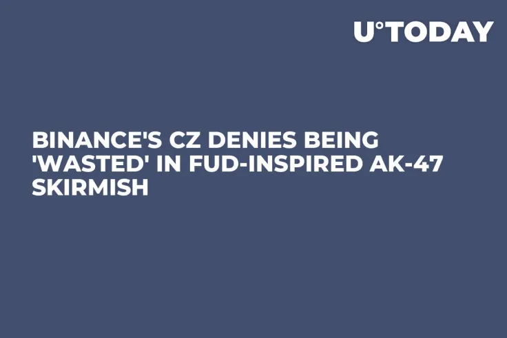 Binance's CZ Denies Being 'Wasted' in FUD-Inspired AK-47 Skirmish