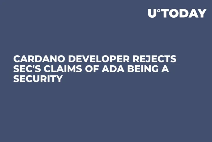 Cardano Developer Rejects SEC's Claims of ADA Being a Security