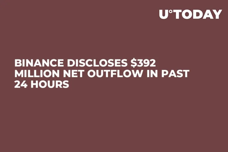 Binance Discloses $392 Million Net Outflow in Past 24 Hours