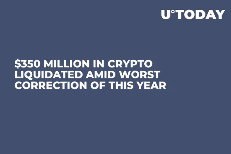 $350 Million in Crypto Liquidated Amid Worst Correction of This Year