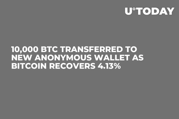 10,000 BTC Transferred to New Anonymous Wallet as Bitcoin Recovers 4.13%