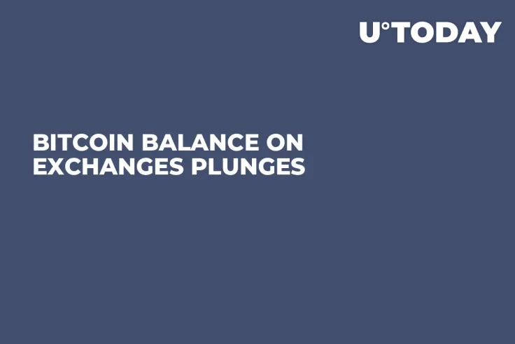 Bitcoin Balance on Exchanges Plunges