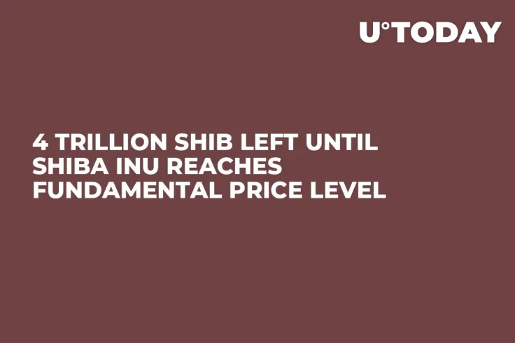 4 Trillion SHIB Left Until Shiba Inu Reaches Fundamental Price Level