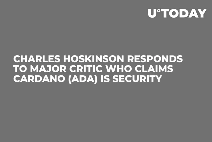 Charles Hoskinson Responds to Major Critic Who Claims Cardano (ADA) Is Security