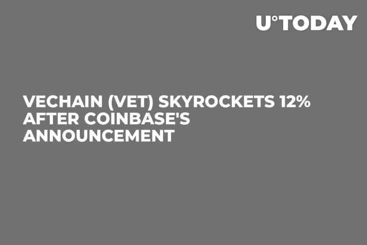 VeChain (VET) Skyrockets 12% After Coinbase's Announcement