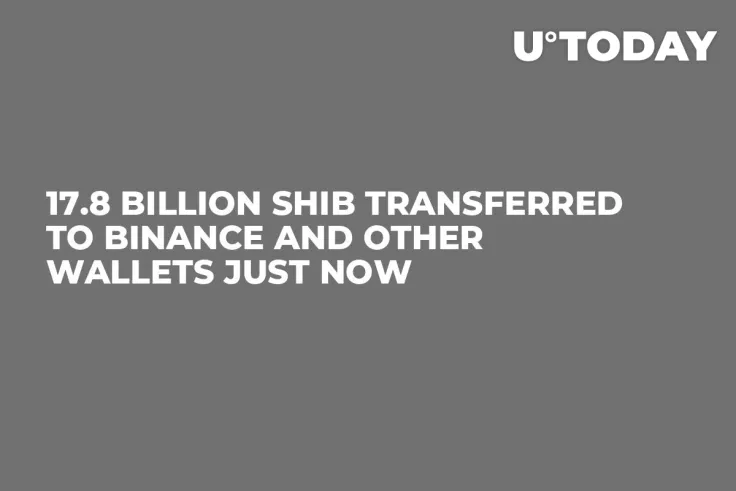 17.8 Billion SHIB Transferred to Binance and Other Wallets Just Now