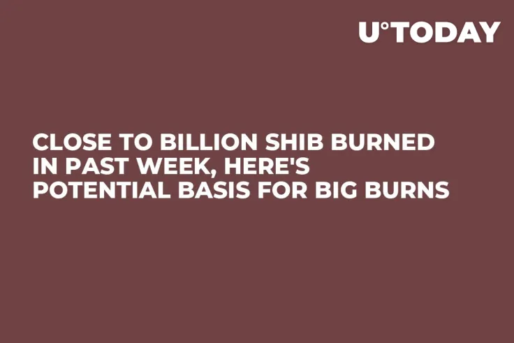 Close to Billion SHIB Burned in Past Week, Here's Potential Basis for Big Burns