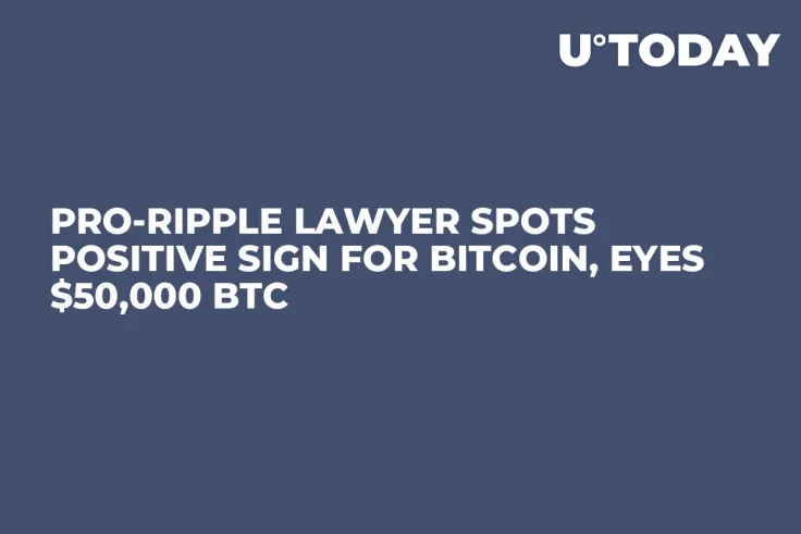 Pro-Ripple Lawyer Spots Positive Sign for Bitcoin, Eyes $50,000 BTC