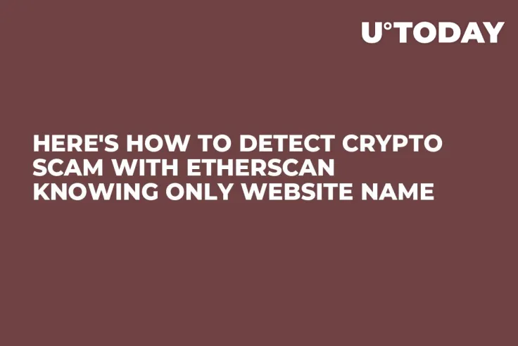 Here's How to Detect Crypto Scam With Etherscan Knowing Only Website Name