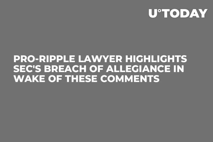 Pro-Ripple Lawyer Highlights SEC's Breach of Allegiance in Wake of These Comments