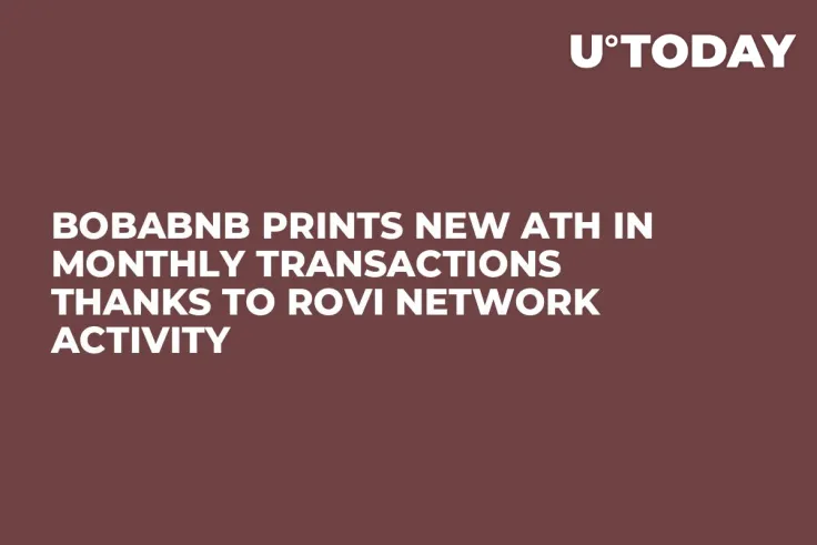 BobaBNB Prints New ATH in Monthly Transactions Thanks to ROVI Network Activity
