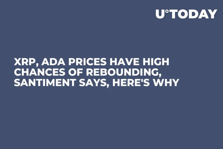 XRP, ADA Prices Have High Chances of Rebounding, Santiment Says, Here's Why