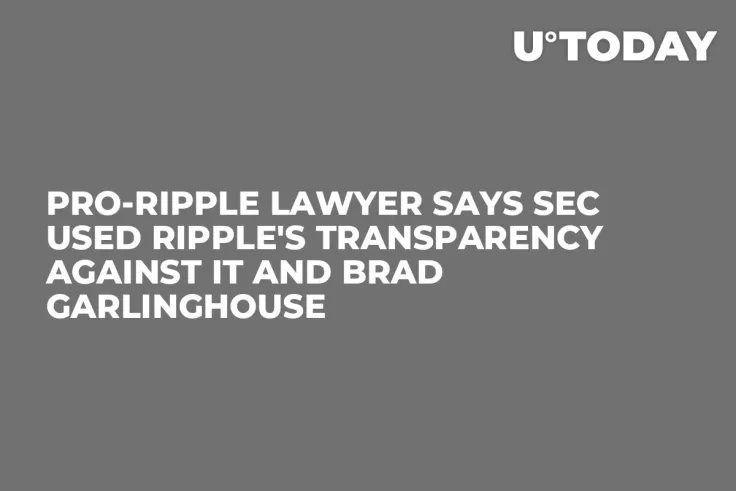 Pro-Ripple Lawyer Says SEC Used Ripple's Transparency Against It and Brad Garlinghouse