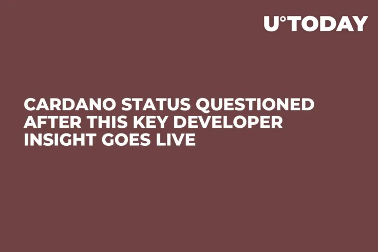 Cardano Status Questioned After This Key Developer Insight Goes Live