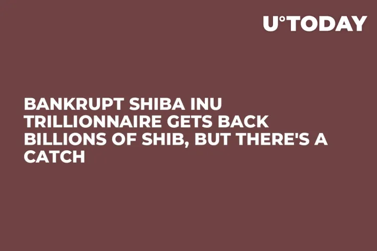 Bankrupt Shiba Inu Trillionnaire Gets Back Billions of SHIB, But There's a Catch