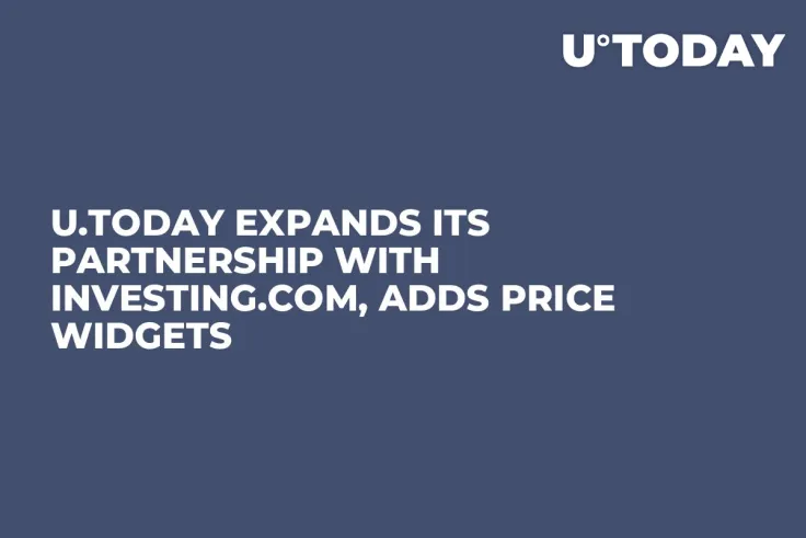 U.Today Expands its Partnership with Investing.com, Adds Price Widgets