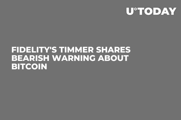 Fidelity's Timmer Shares Bearish Warning About Bitcoin