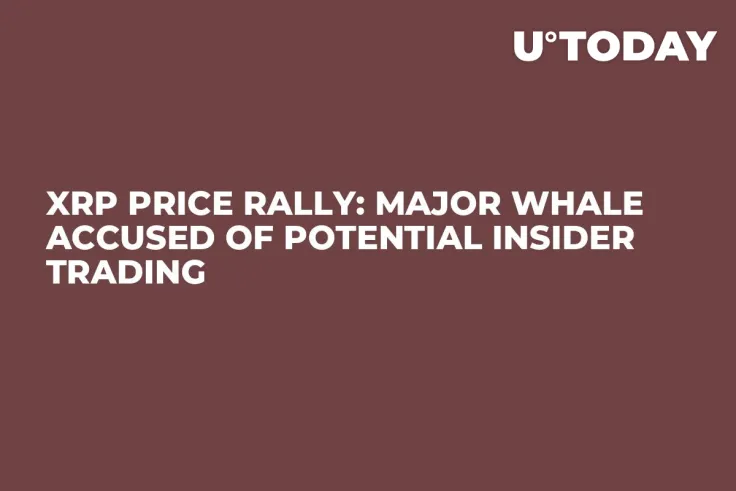 XRP Price Rally: Major Whale Accused of Potential Insider Trading