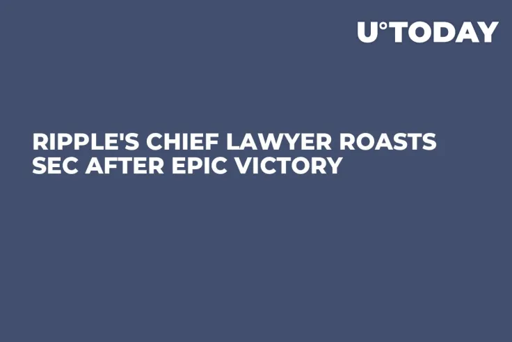 Ripple's Chief Lawyer Roasts SEC After Epic Victory