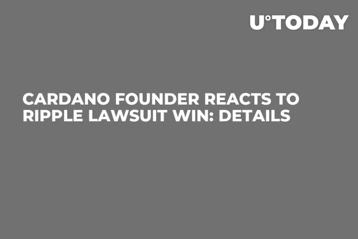 Cardano Founder Reacts to Ripple Lawsuit Win: Details
