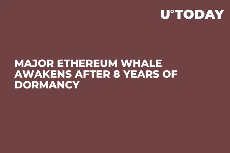 Major Ethereum Whale Awakens After 8 Years of Dormancy