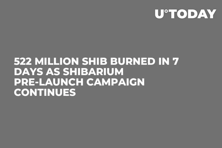 522 Million SHIB Burned in 7 Days as Shibarium Pre-Launch Campaign Continues 
