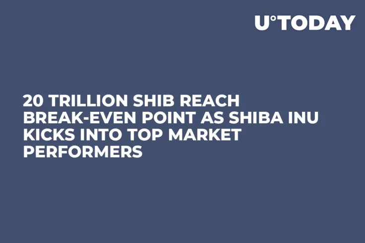 20 Trillion SHIB Reach Break-Even Point as Shiba Inu Kicks into Top Market Performers