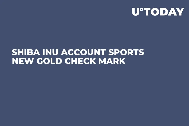 Shiba Inu Account Sports New Gold Check Mark 