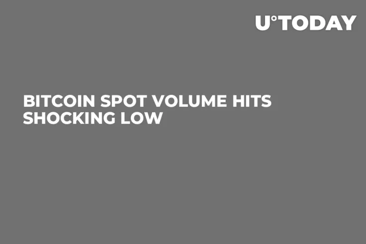 Bitcoin Spot Volume Hits Shocking Low