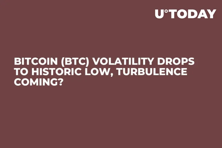 Bitcoin (BTC) Volatility Drops to Historic Low, Turbulence Coming?