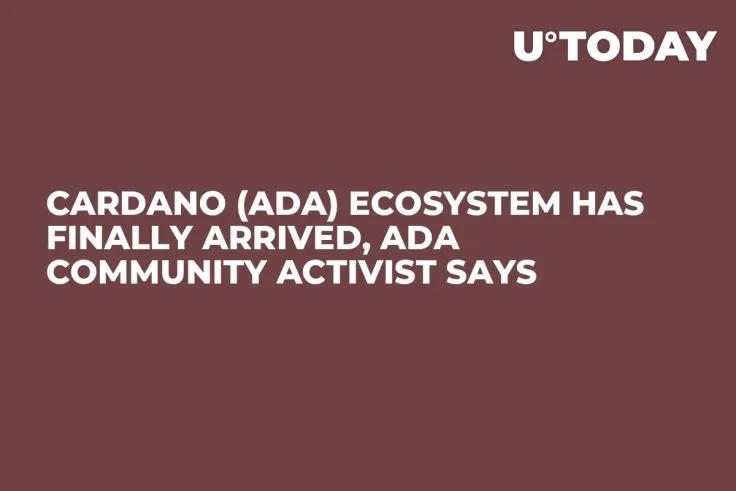 Cardano (ADA) Ecosystem Has Finally Arrived, ADA Community Activist Says