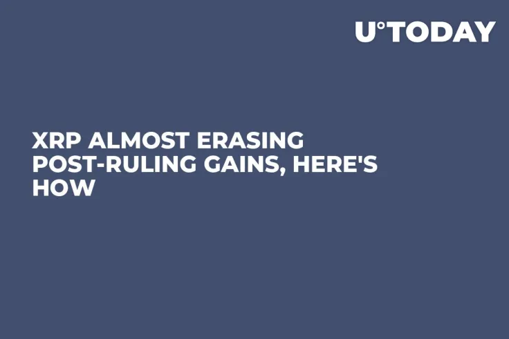 XRP Almost Erasing Post-Ruling Gains, Here's How