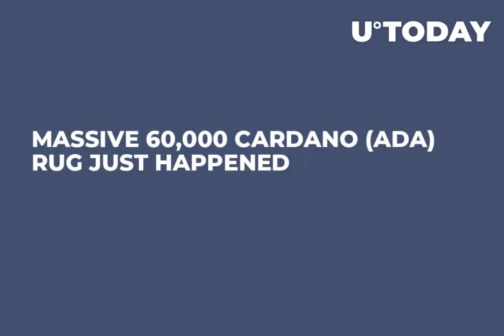 Massive 60,000 Cardano (ADA) Rug Just Happened