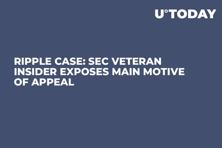 Ripple Case: SEC Veteran Insider Exposes Main Motive of Appeal