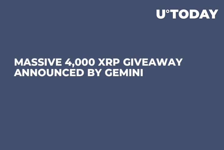 Massive 4,000 XRP Giveaway Announced by Gemini