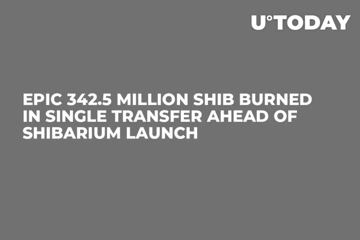 Epic 342.5 Million SHIB Burned in Single Transfer Ahead of Shibarium Launch